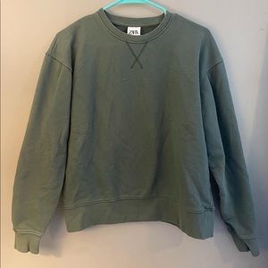 Green ZARA crewneck